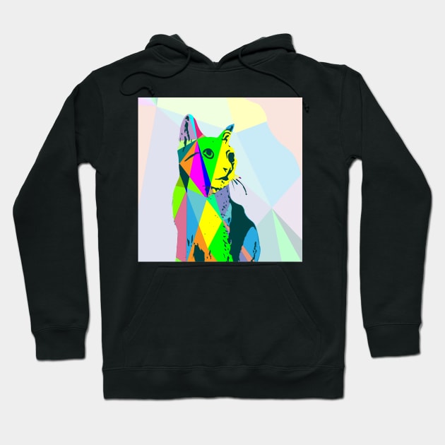 The cat geometry was sketched and then made into a low poly Hoodie by Origami Fashion